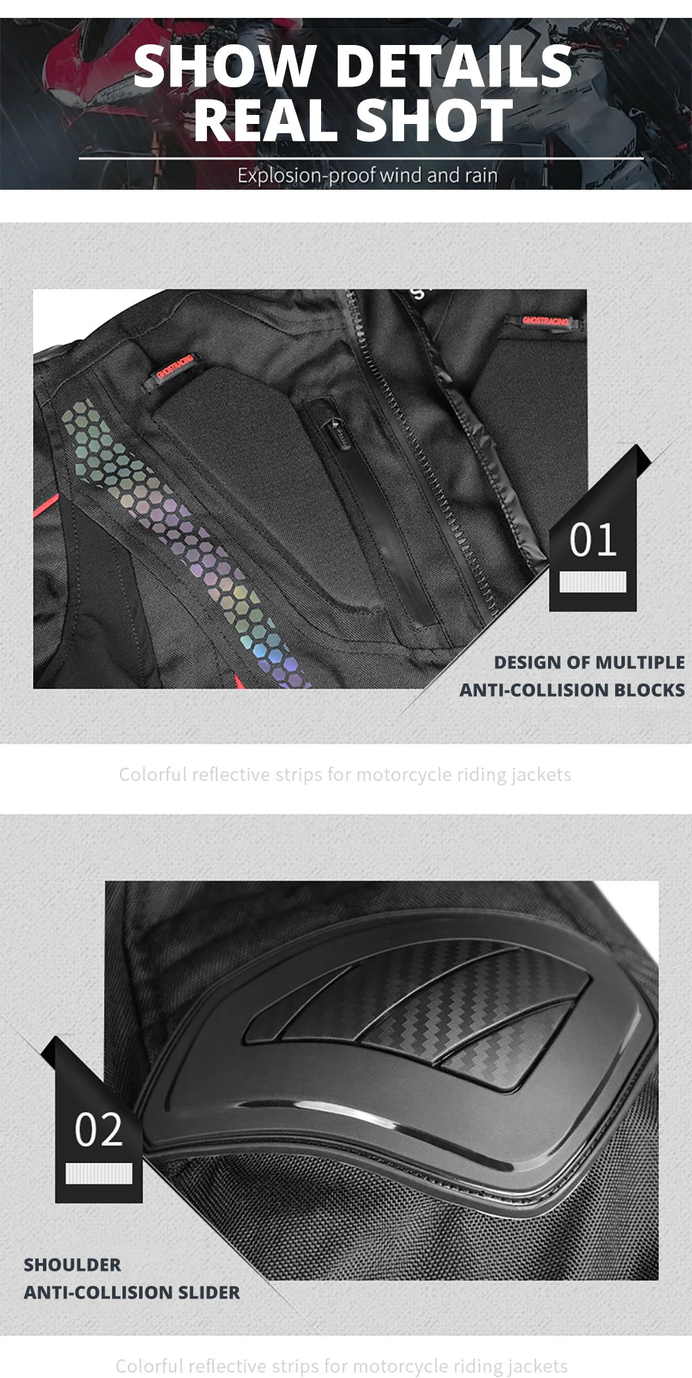 New Motorcycle Jacket Pants Suit Protective Gear Motorbike Riding Jacket Waterproof Windproof Motorcycle Pants Suit