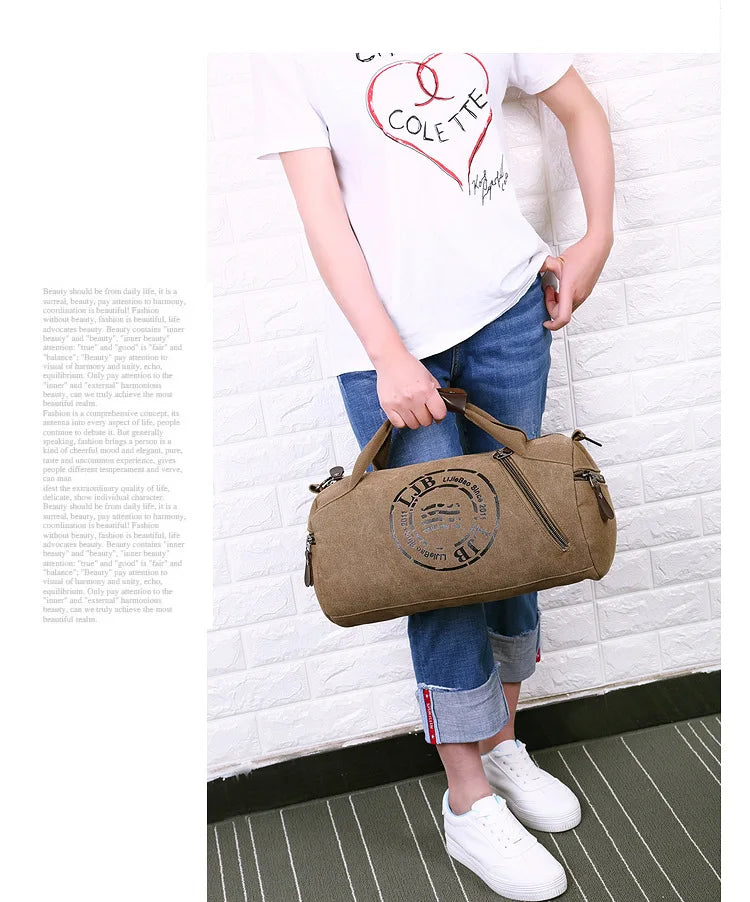 Durable Multifunction Handbag Men Canvas Bag Training Gym Bag Women Fitness Bags Outdoor Sports Bags for Male&Female duffel bags