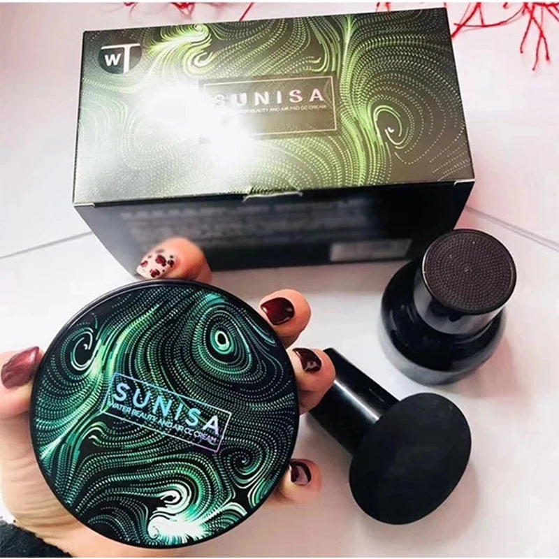 Sunisa Magic Mushroom Head Air Cushion CC Cream Waterproof Brighten Concealer Foundation Hydrating Makeup Base Skin Care Women