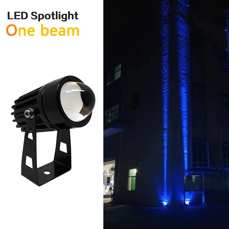 Outdoor LED Wall spotlight 9W 12W landscape Lighting 220V Red Green Blue RGB Wall light IP66 Waterproof one beam lights