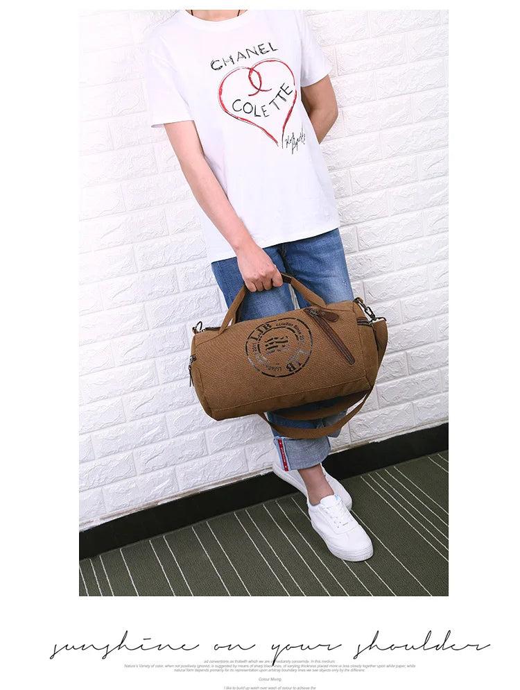 Durable Multifunction Handbag Men Canvas Bag Training Gym Bag Women Fitness Bags Outdoor Sports Bags for Male&Female duffel bags