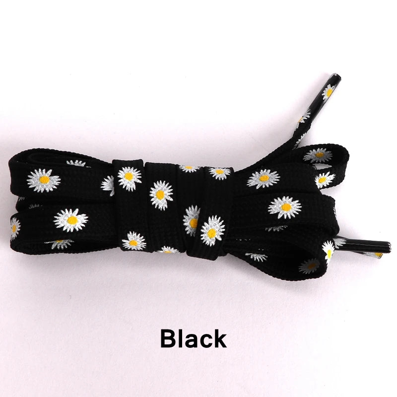New Sakura Shoelaces Flat Little Daisies Shoe laces High-top Canvas Sneakers Shoelace AF1 Laces Shoe Strings 100/120/140/160CM