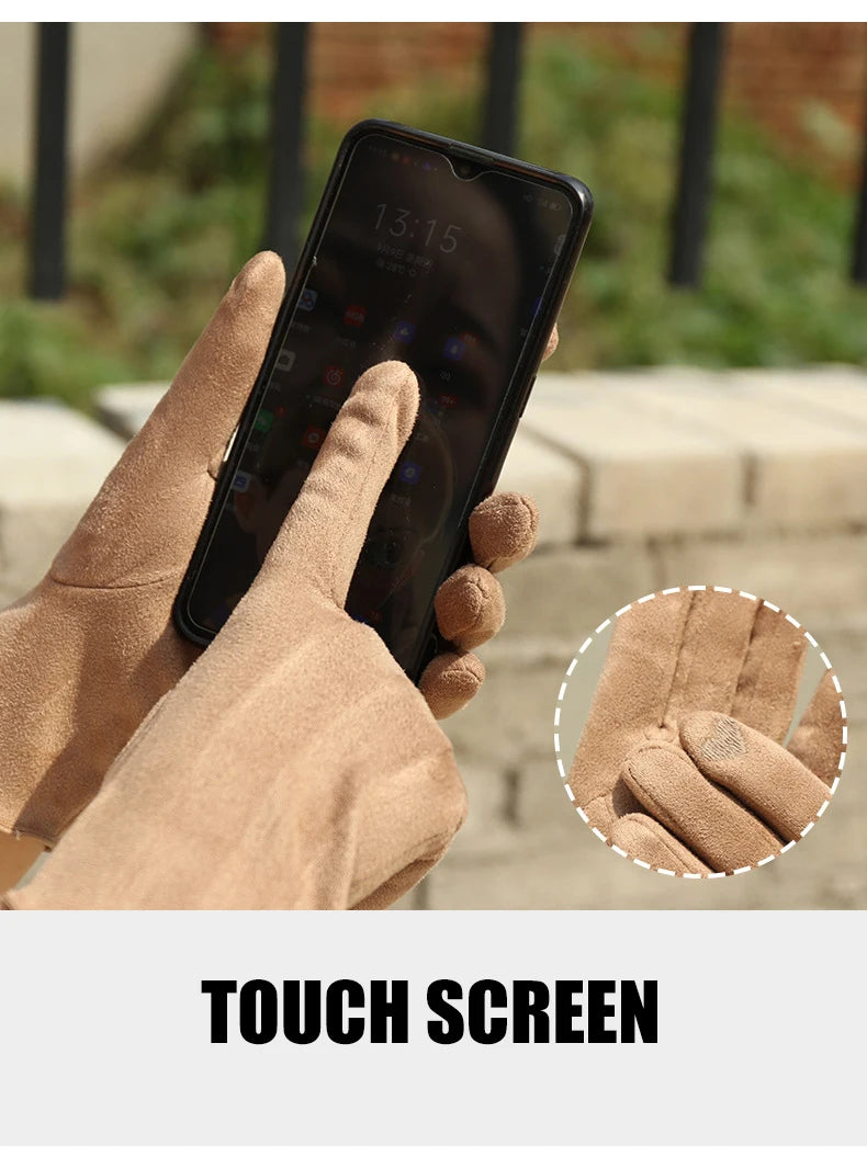 New Grace Fashion Lady Gloves Women Winter Vintage Touch Screen Driving Keep Warm Windproof Glove Mittens Dropshiping G072