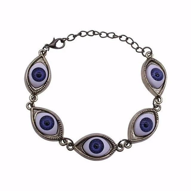 Vantage Evil Eyes Bracelet Jewelry for Men Women Retro Punk Demon Eyes Evil Bronze Plated Jewelry Party Gifts Gothic Decor