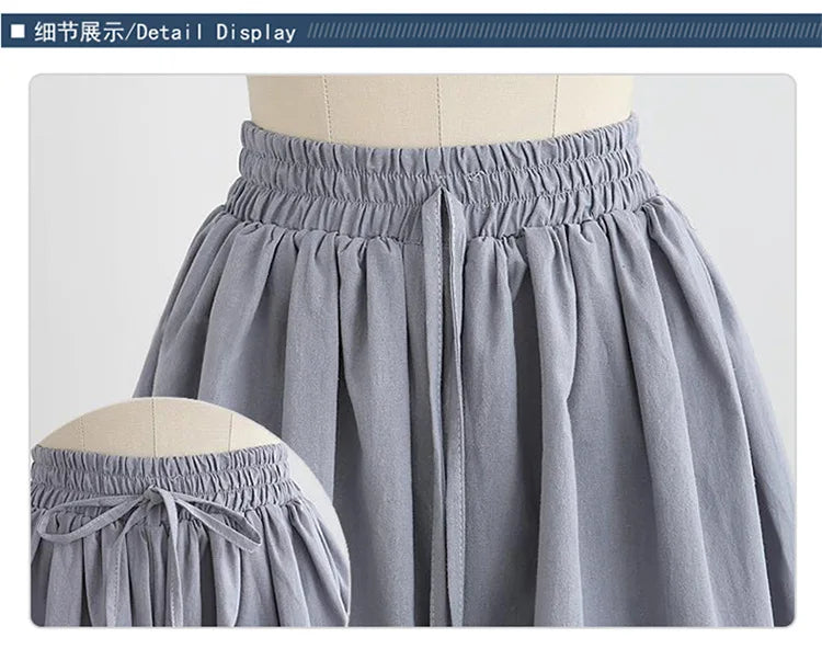 Summer Women Shorts High Waist Loose Chiffon Shorts Female Slacks Female Shorts 8001
