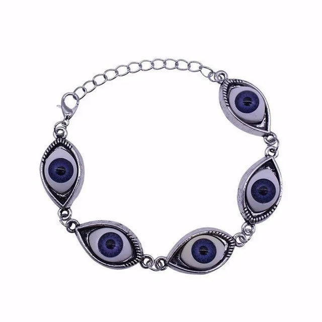 Vantage Evil Eyes Bracelet Jewelry for Men Women Retro Punk Demon Eyes Evil Bronze Plated Jewelry Party Gifts Gothic Decor