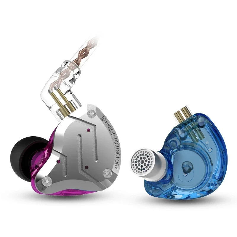 KZ ZS10 Pro 4BA 1DD Hybrid In Ear Metal Earphones10 Drivers HIFI Bass Earbuds Monitor Sport Noise Cancelling Headset ZSX ZAX Z3