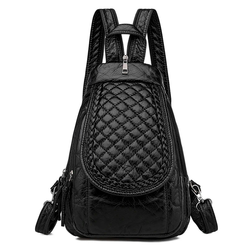 Hot White Women Backpack Female Washed Soft Leather Backpacks Ladies Sac A Dos School Bags for Girls Travel Back Pack Rucksacks