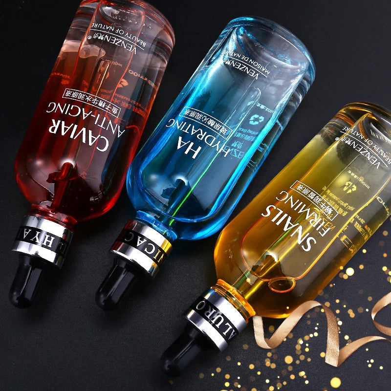 Caviar Hyaluronic Acid Serum for Face Hydrating Firming Brightening Moisturizing skincare Facial Serum Essence Snail Face Care