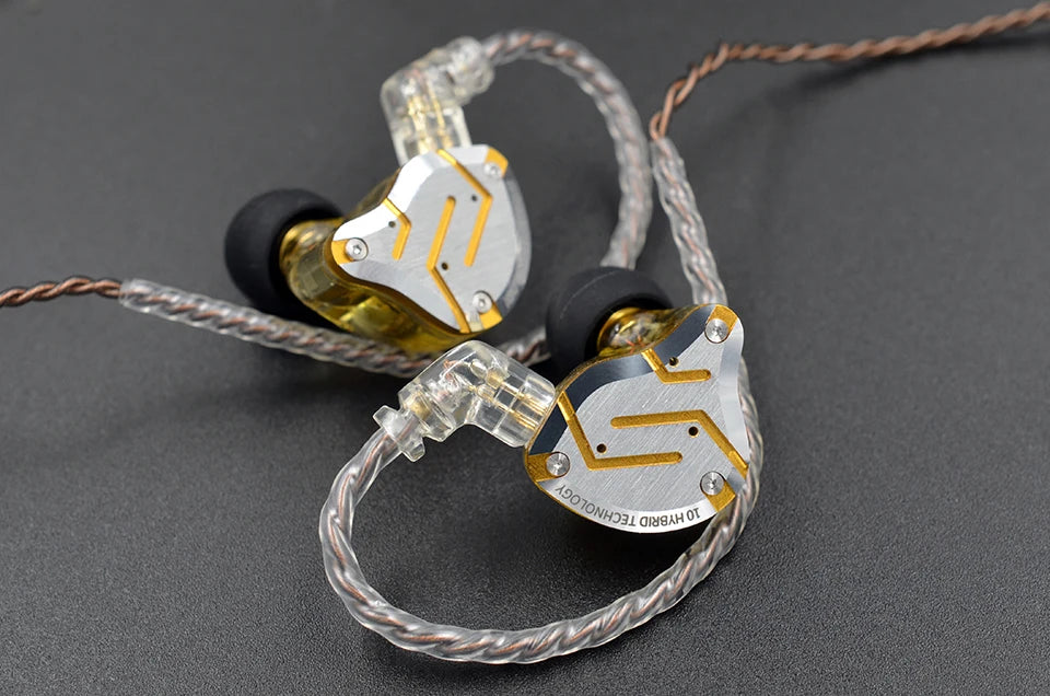 KZ ZS10 Pro 4BA 1DD Hybrid In Ear Metal Earphones10 Drivers HIFI Bass Earbuds Monitor Sport Noise Cancelling Headset ZSX ZAX Z3