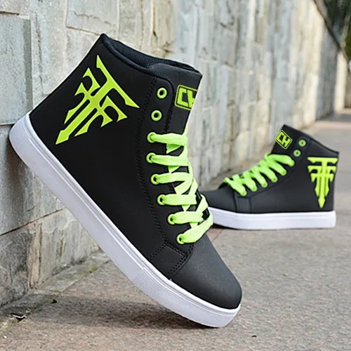 High Top White Men's Vulcanized Sneakers 2026 Fashion Light Weight Anti-Slip Walking Running Shoes Spring Autumn Winter - Beauty