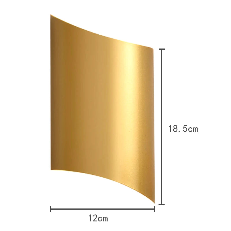 14W LED Wall Lights For Living Room Modern Lighting Black Gold Wall Mount Sconce Bedroom Light Indoor Wall Fixtures Up Down Lamp