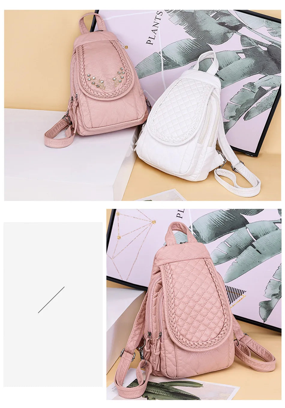 Hot White Women Backpack Female Washed Soft Leather Backpacks Ladies Sac A Dos School Bags for Girls Travel Back Pack Rucksacks