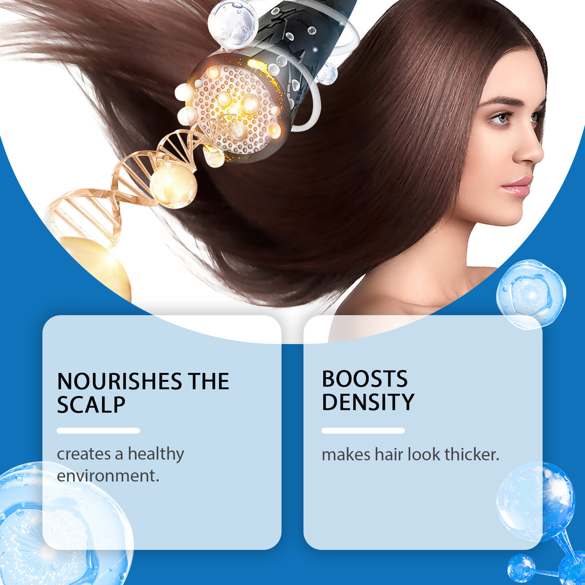 Hair Growth Essence Anti Baldness Strengthen Hair Roots Improve Scalp Health Repair Thicken Rosemary Massage Roller Ball Essence