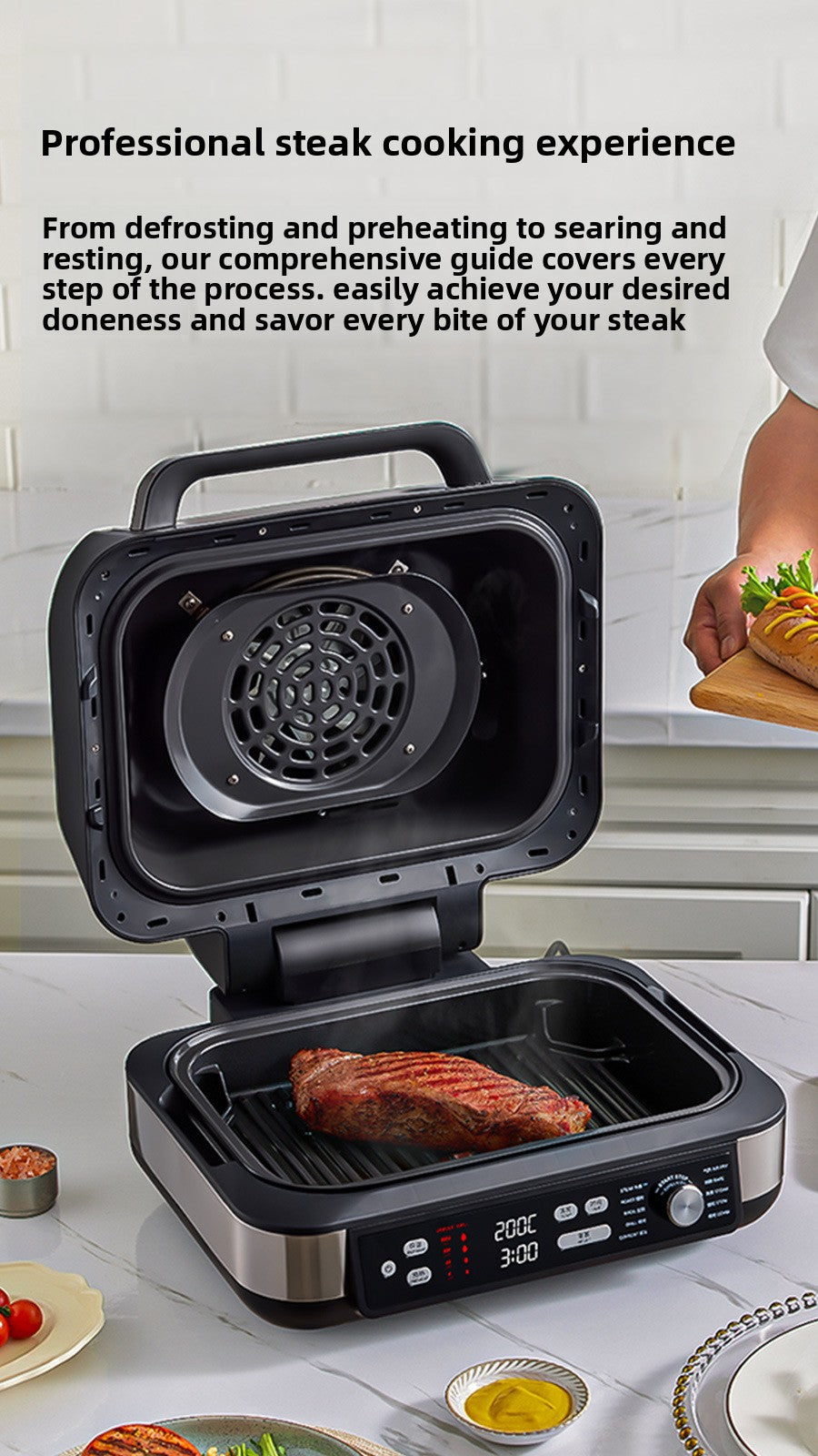 Steak machine - fully automatic steak griller - high-temperature oven - multi-functional cooking pot