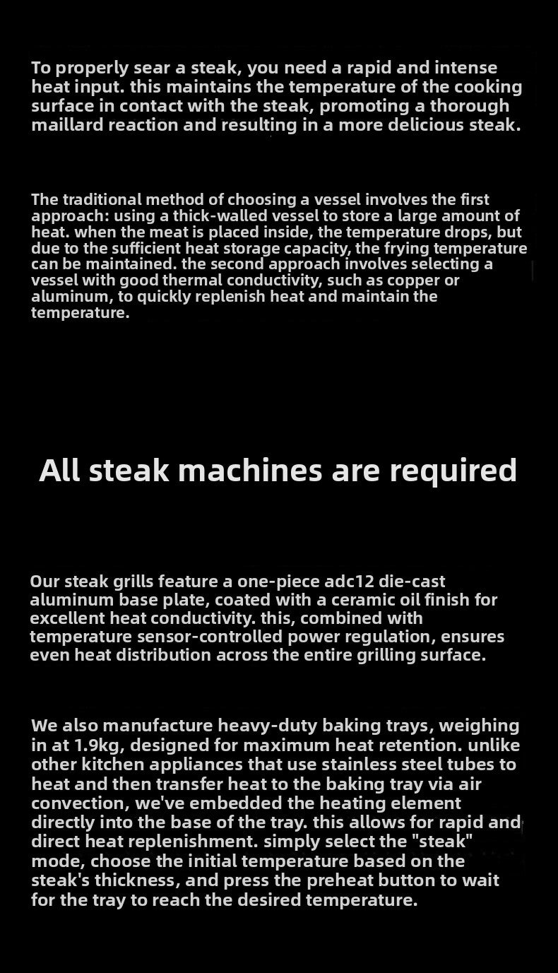 Steak machine - fully automatic steak griller - high-temperature oven - multi-functional cooking pot
