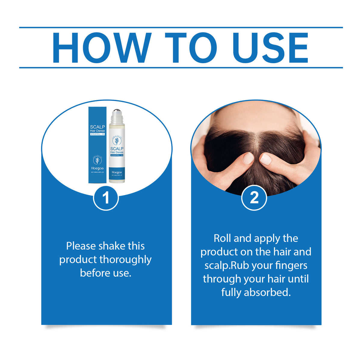 Hair Growth Essence Anti Baldness Strengthen Hair Roots Improve Scalp Health Repair Thicken Rosemary Massage Roller Ball Essence