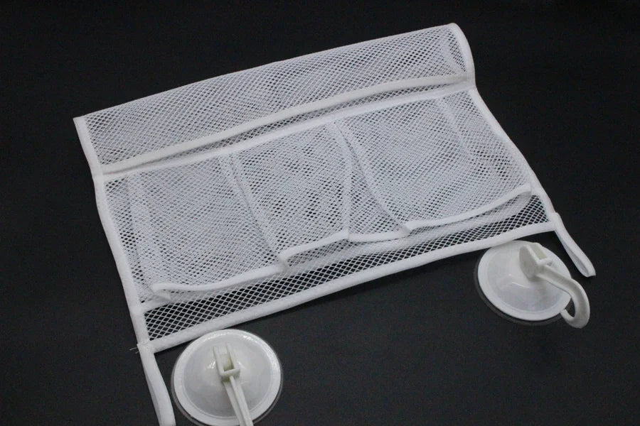 Baby Shower Bath Toys White Baby Kids Toy Storage Mesh with Strong Suction Cups Toy Bag Net Bathroom Organizer for Kids Toddlers