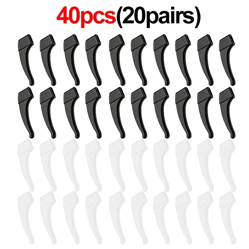 1-20pairs Ear Hook Anti-slip Glasses Leg Ear Sleeve Bracket Fastener Sunglasses Accessories Grip Anti-fall Eyewear Holder
