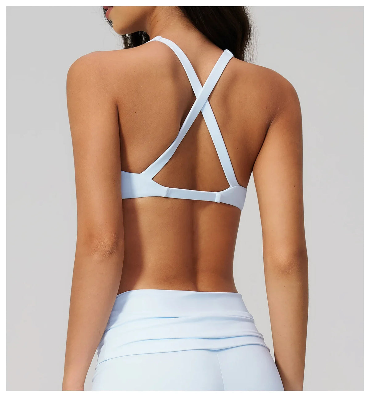 NCLAGEN Sport Bra Women High Support Fitness Brushed Underwear Back Cross Gym Clothes Training Yoga Top Pilates Workout Tank