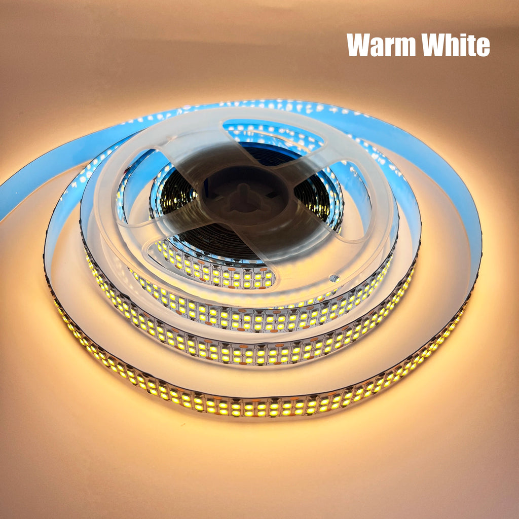 5m Double Row Led Strip light 2835 360Led 480Led 240Led 12V/24V High Bright Flexible Led Lamp IP67 Waterproof 3000K/4000K/6000K