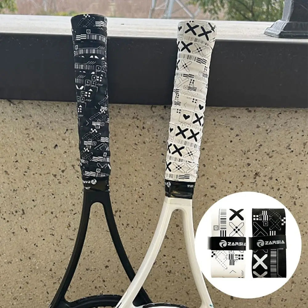 Black White Badminton Racket Overgrips Soft Matte Self-adhesive Non-Slip Grip Tape Shock Absorption Fishing Rod Over Grips