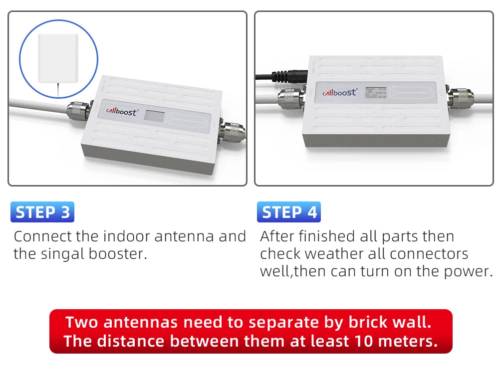 Callboost 4G LTE B5 Cellular network Phone Network Transceiver 850MHz Cell Phone Amplifier repeater 68dB 20dBm signal enhancer
