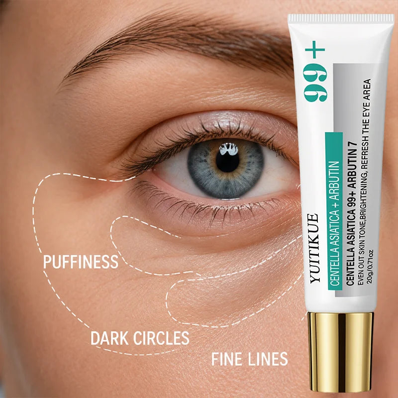YUITIKUE 99+ Centella Eye Cream Fast Absorb Moisturizing Remove Dark Circles Puffiness Anti-Aging Eye Lotion