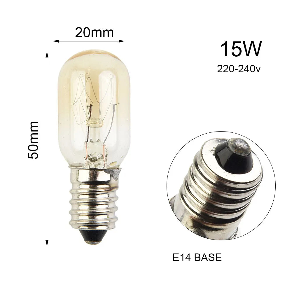 1pcs 15W 240V Bulbs E14 Salt Lamp Globe For Refrigerators Microwaves Wall Sconces Household Appliance Accessories