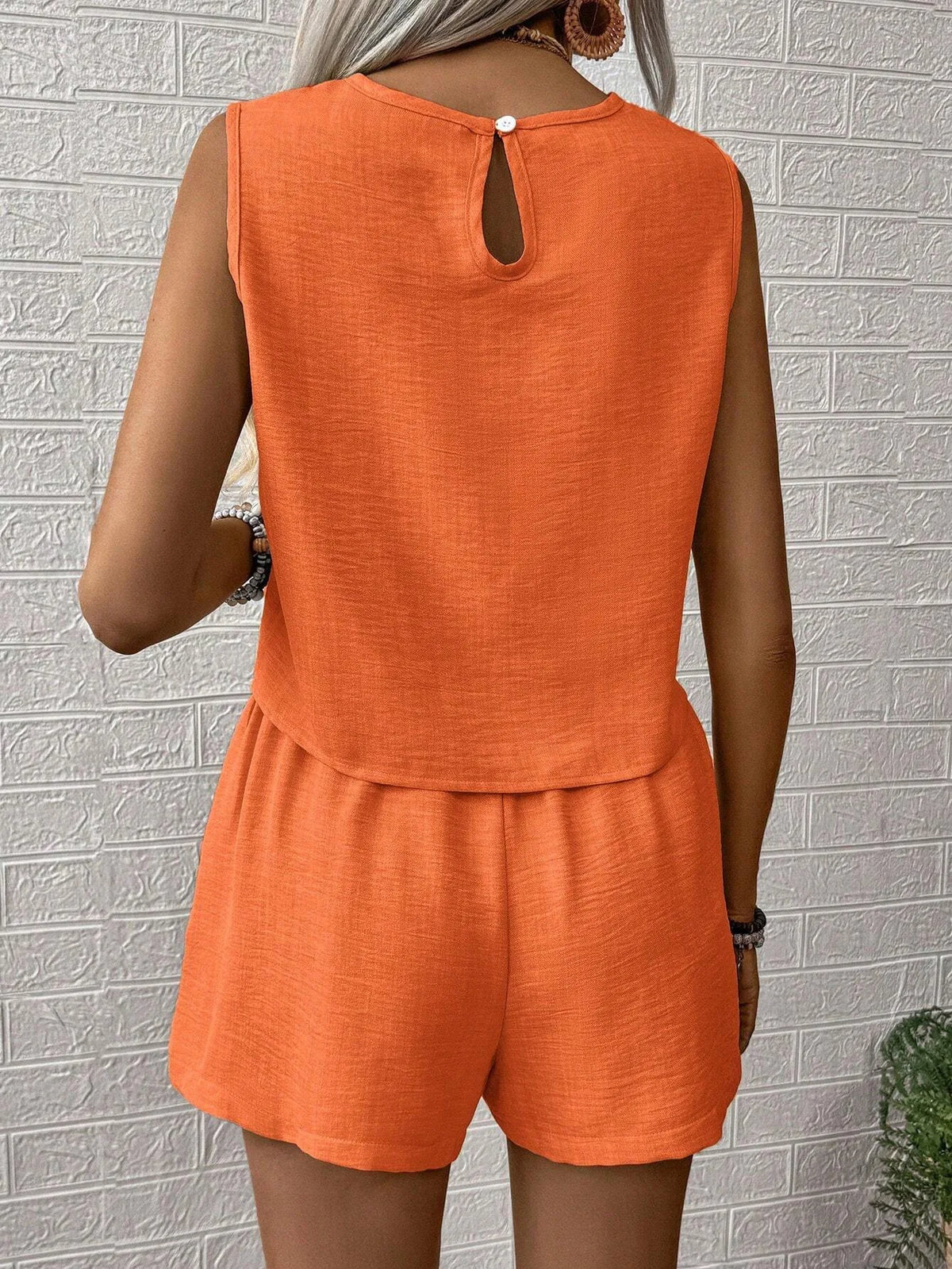 Summer Shorts Sets Women 2025 Fashion Sleeveless Loose Tank Tops And Short Pants Two Piece Sets Women Outfit Casual Femme Suit