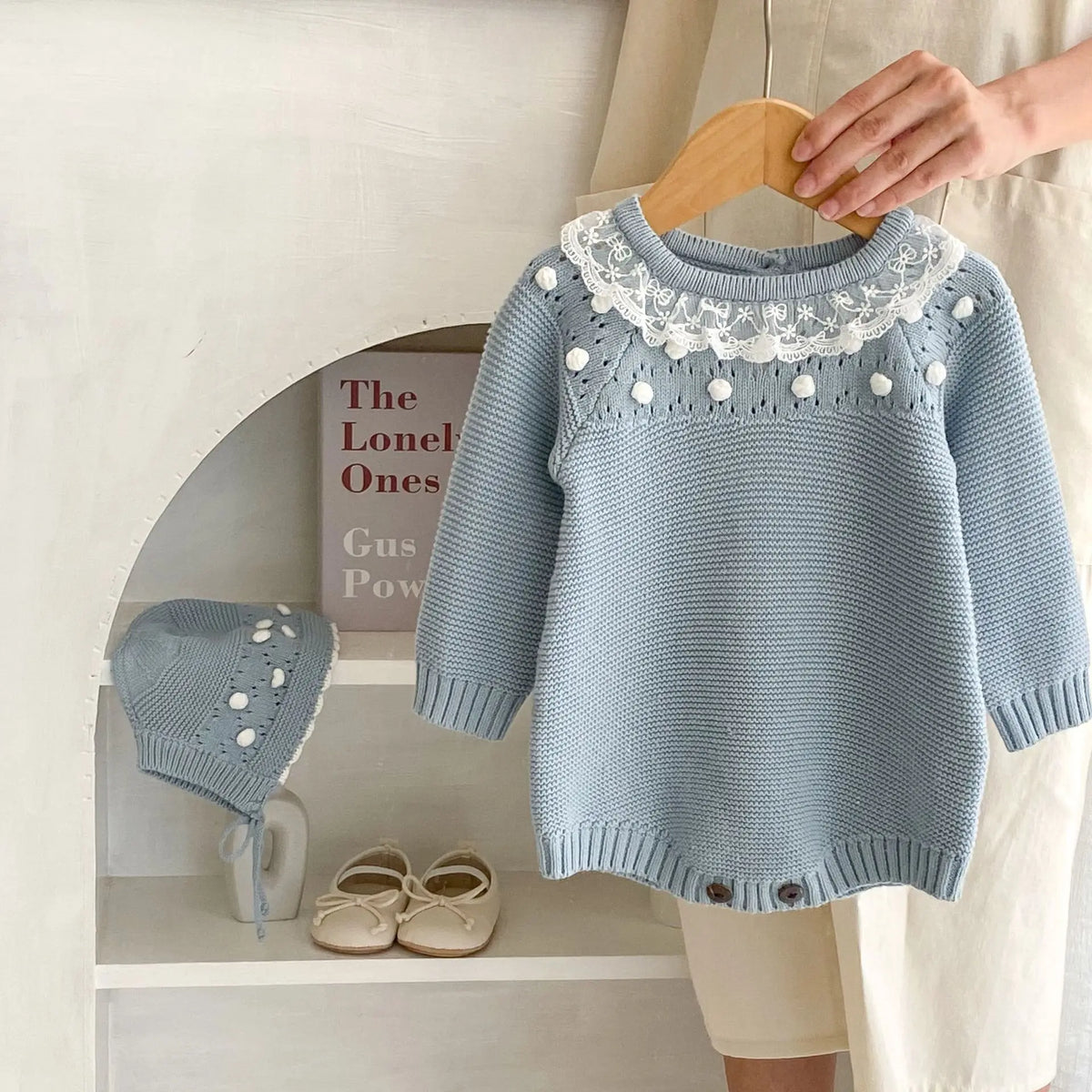 0-24M Baby Girl Romper Knit New Newborn Lace Warm Long Sleeve Jumpsuit Infant Princess Party Romper Toddler Fall Spring Clothing