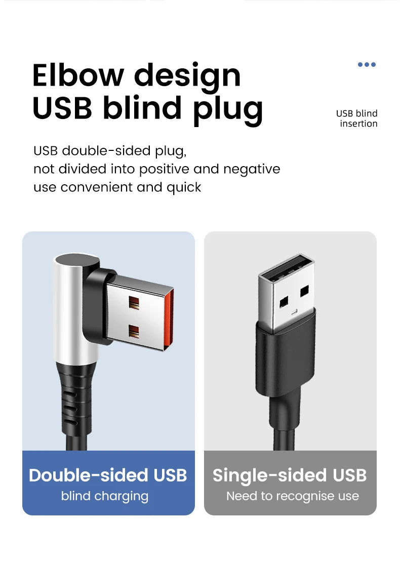 90 Degree Elbow Spring Cable USB Type C 6A Fast Charging 0.35-1.6M Retractable Data USB C To Type C Cable For iphone 15 Android