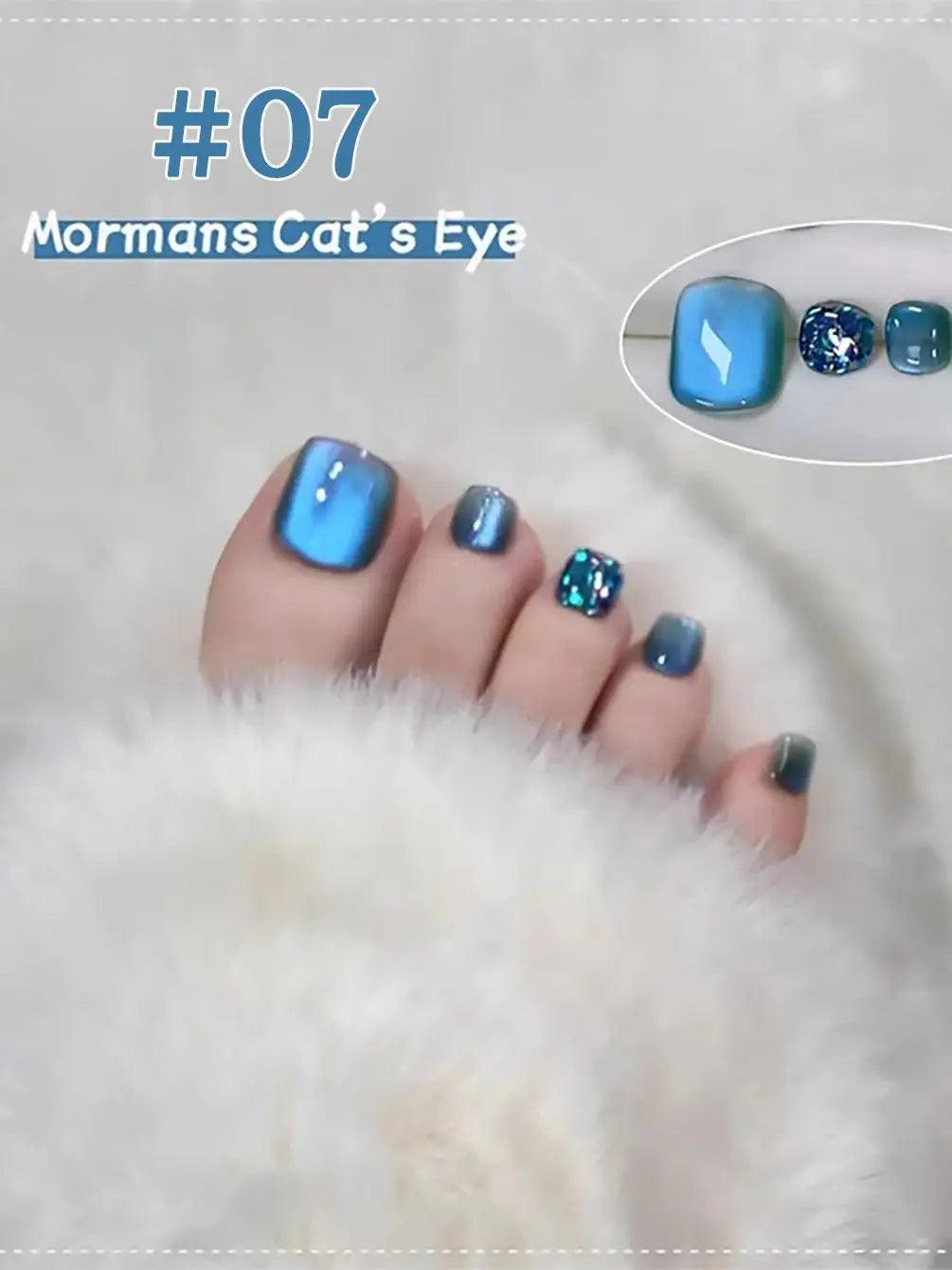 1-8pcs TC Autumn Popular Green Crystal Cat's Eye Molmans High Density Porcelain White Glass Beads Amber Gel Nail Polish Nail Art