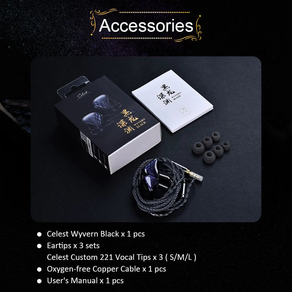Kinera Celest Wyvern / Wyvern PRO / Wyvern Black 1DD In-Ear Earphone Dynamic Driver 0.78mm Wired HiFi Earbuds Gaming Mic