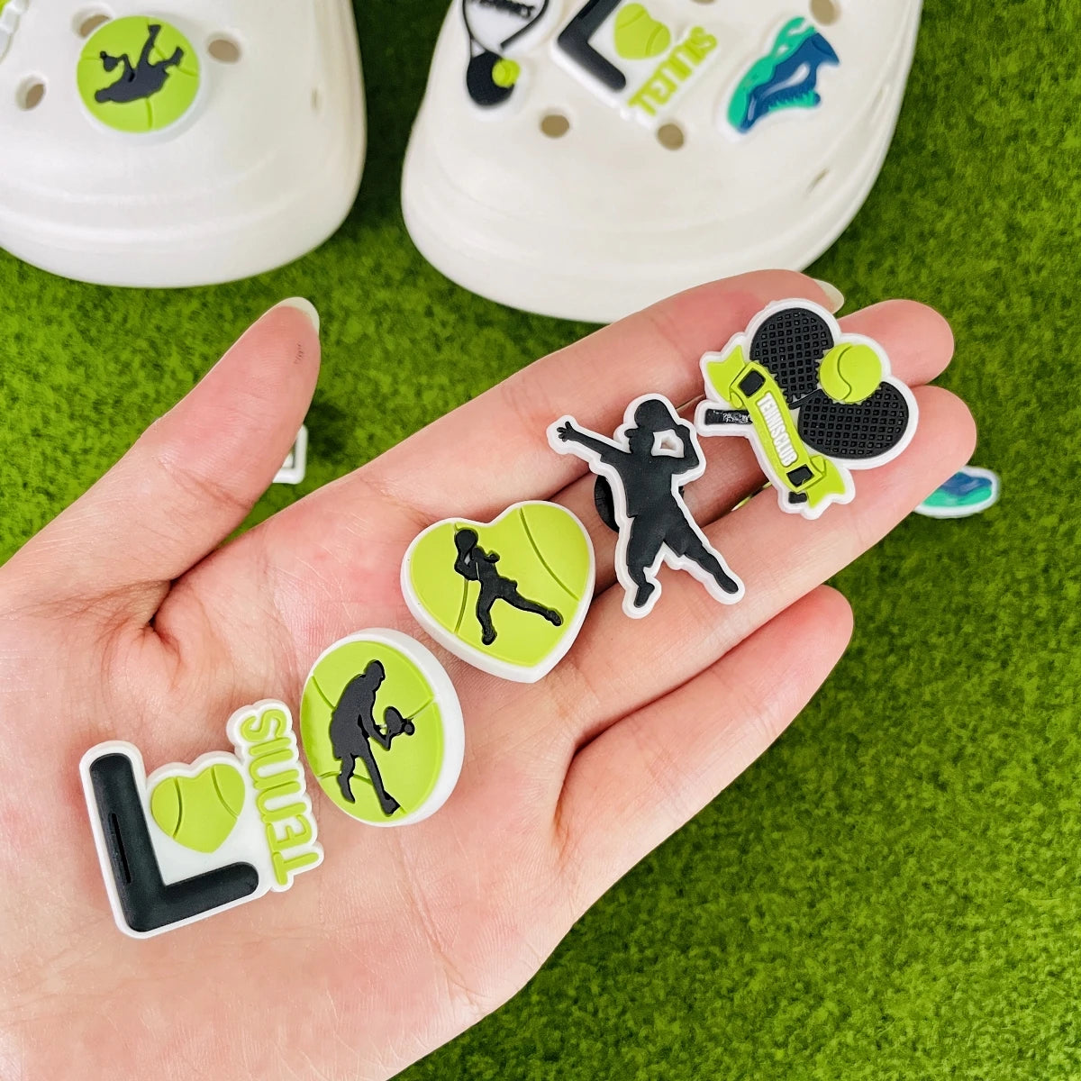 12/32Pcs Sports Shoe Charms for Croc,Tennis Shoe Charms Accessories for Boy Men Party Favor