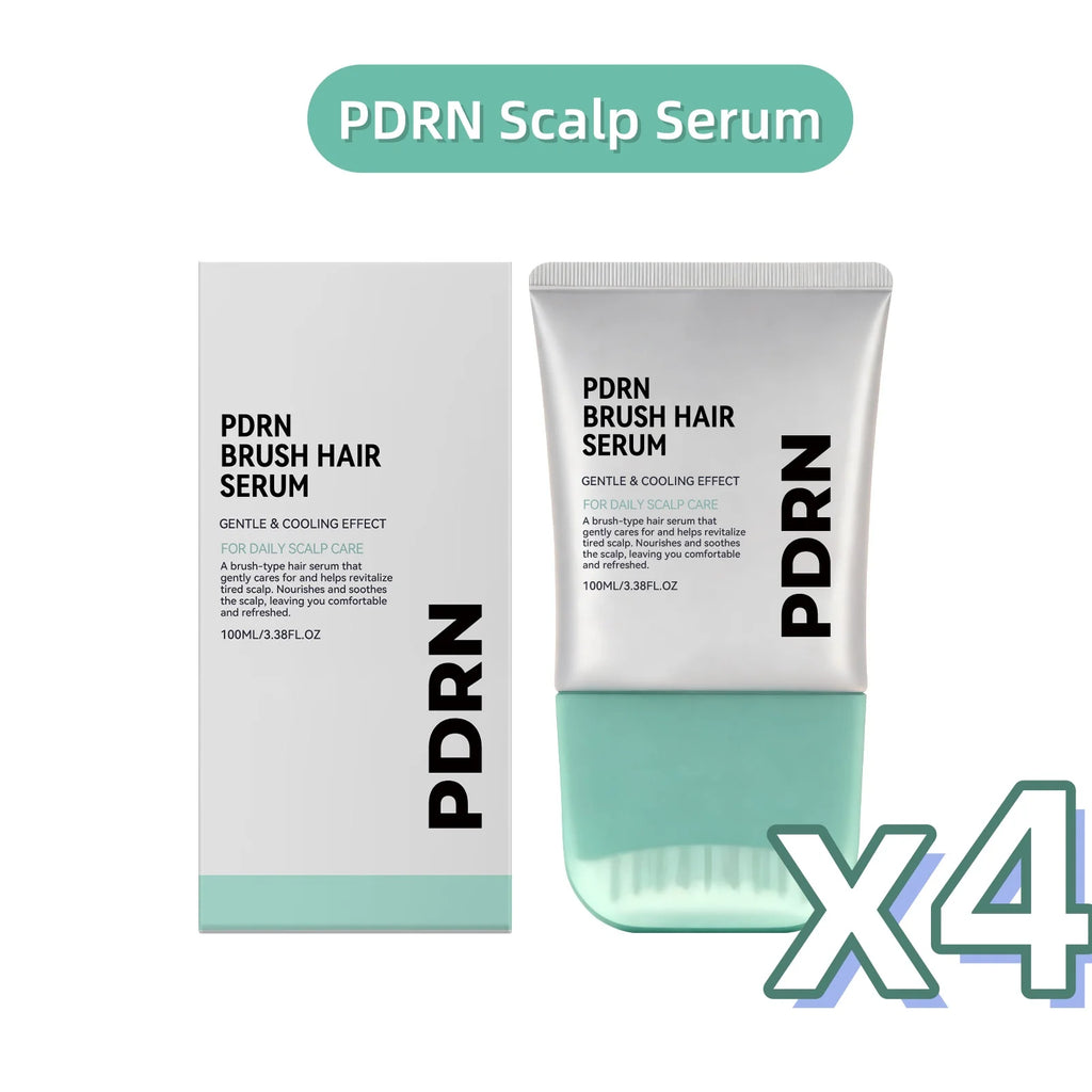 PDRN Scalp Serum With Brush Applicator,Strengthen Hair Follicle Root Hair Growth Serum, Scalp Treatment For Fuller Looking Hair