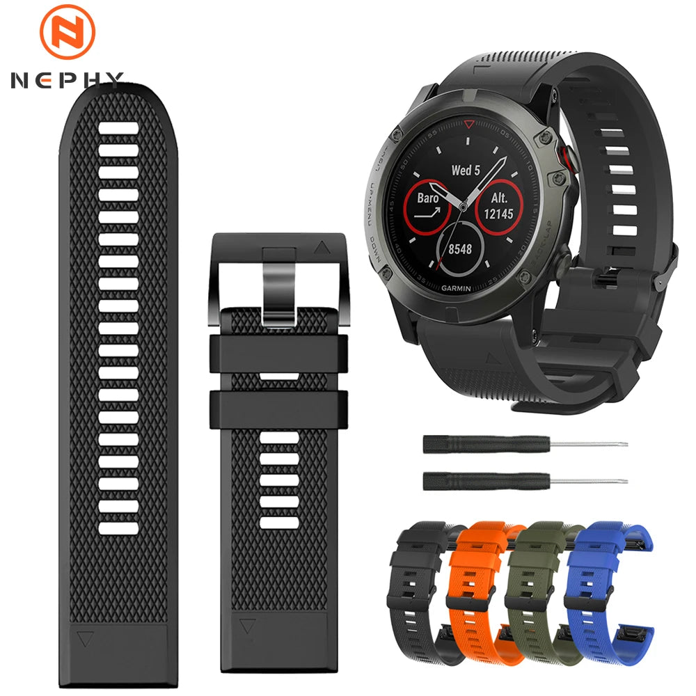 20mm 22mm 26mm Watch Strap For Garmin Fenix 5 6 S X 6X 7 7X 7S Pro Forerunner 265 165 255 Music Venu Sq 2 QuickFit Band Bracelet