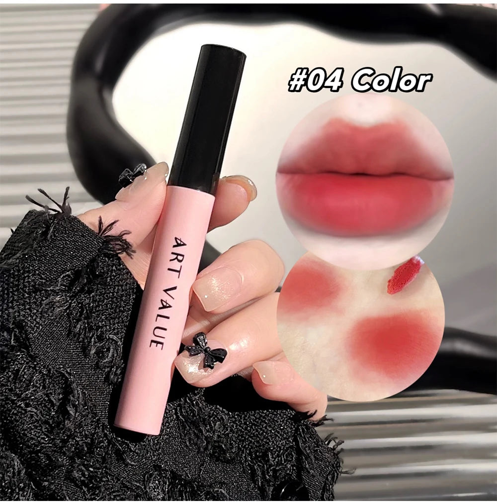 Art Value Black Pink Love Letter Lip Makeup Set Whitening Long-lasting Lip Mud Mirror Lip Glaze Gift Lip Glaze Set