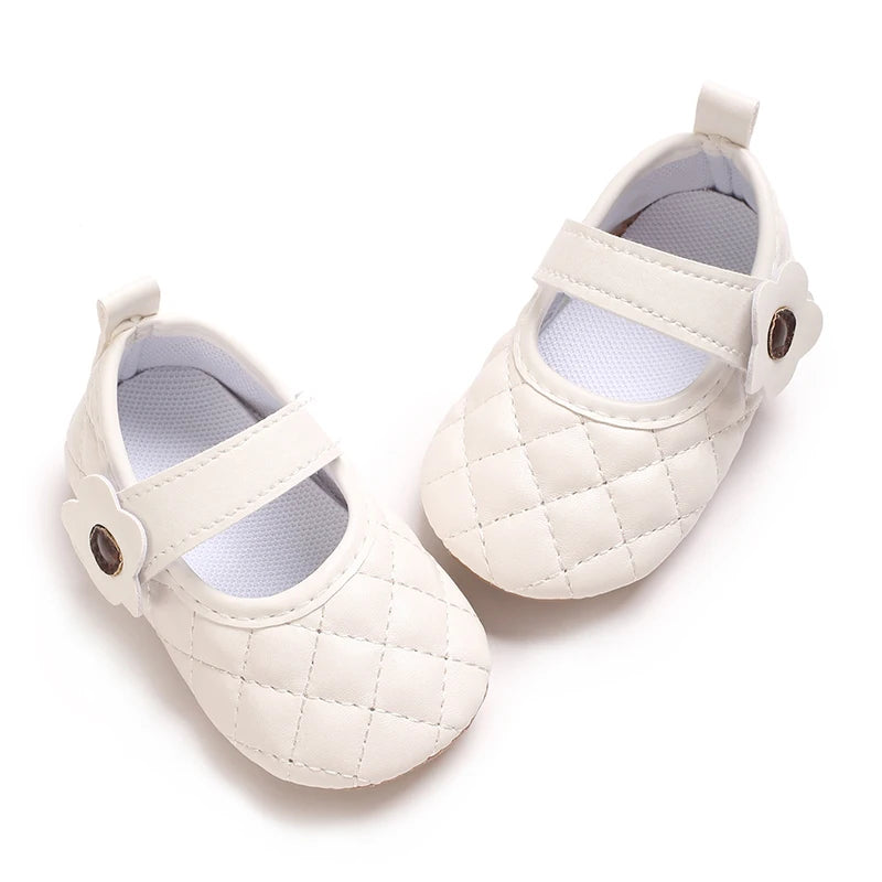 0-1Year Baby Shoes Infant Pre-Walker Shoes Girls Princess Bow Shoes Cute Breathable Flower Soft Sole Casual Sports Footwear