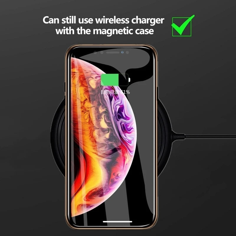 Magnetic Tempered Glass Privacy Metal Case For iphone 18 17 16 15 14 13 12 XR 11 ProMAX 16 E 360 Magnet Antispy Protective Cover