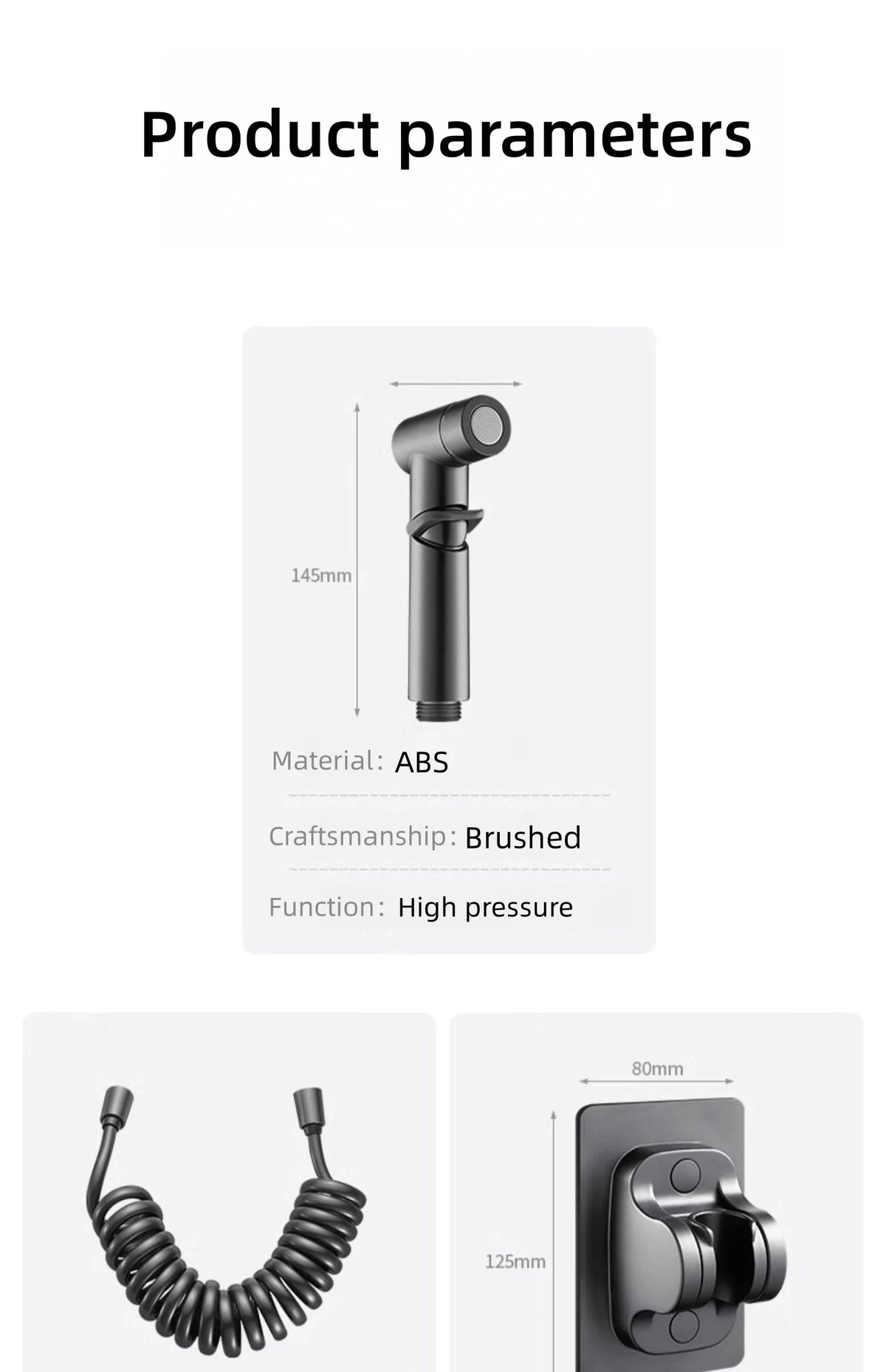 Bathroom Set, High-pressure handheld sprinkler, bathroom cleaning, bathroom accessories, sanitary shower