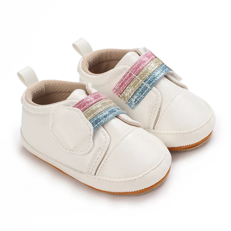 Baby Learning Walk Shoes, Cute Printed & Bow Sneakers, Soft Sole Casual Footwear for Infants 0-18M
