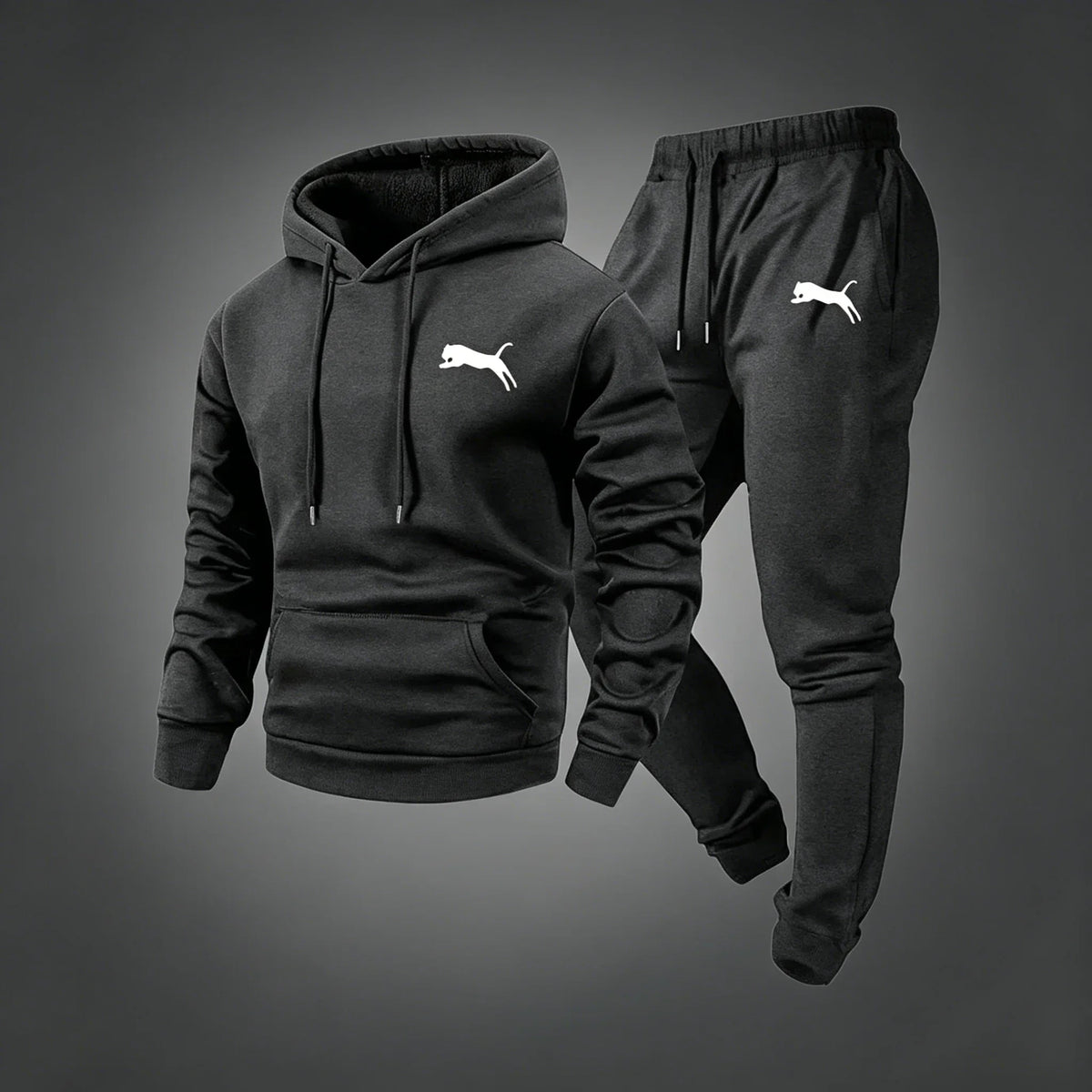 Men's Hoodie and Pants Set Casual Tracksuit Sportswear Jogging Clothing 2 Piece Set Warm Clothing