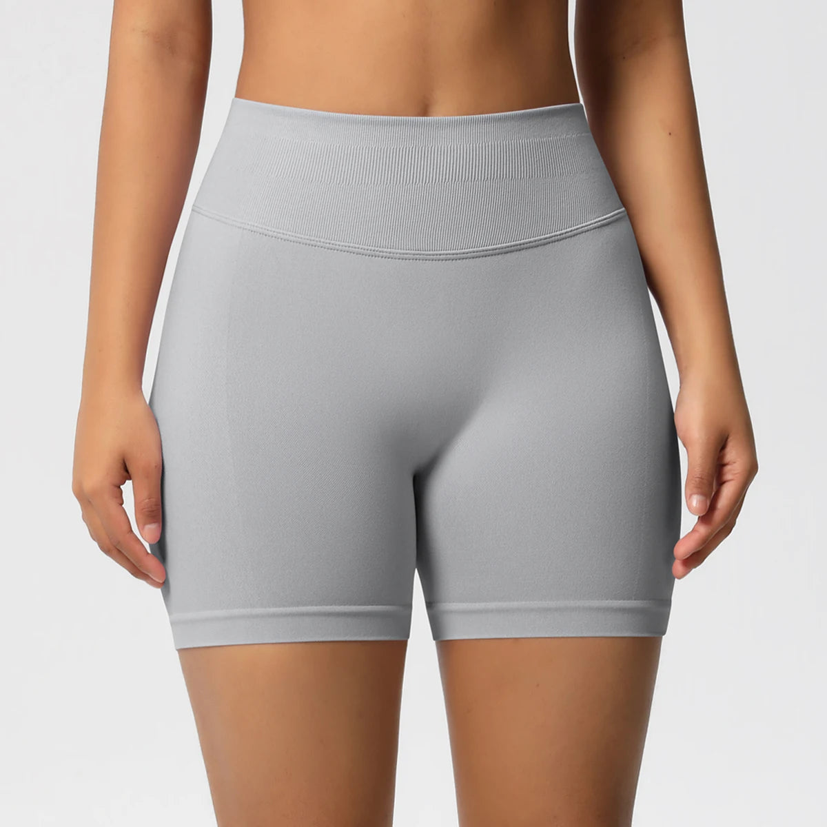 Women Shorts Low Ribbed Waist Band Yoga Shorts Seamless Scrunch Bum Workout Gym Shorts Booty Hight Stretch Running Shorts