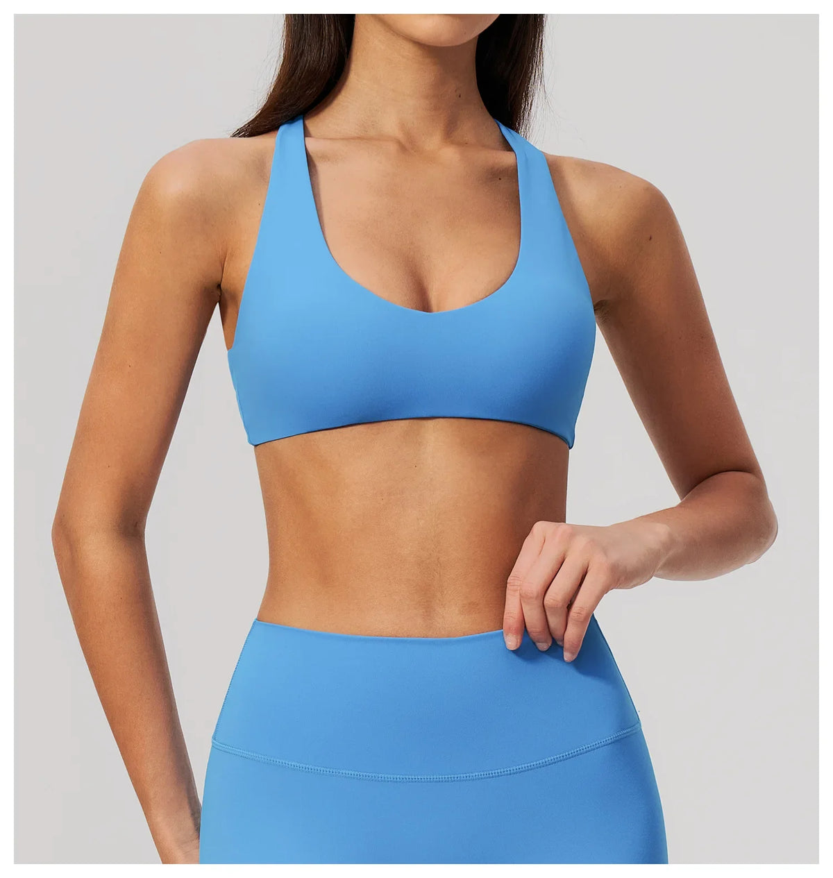 NCLAGEN Sport Bra Women High Support Fitness Brushed Underwear Back Cross Gym Clothes Training Yoga Top Pilates Workout Tank