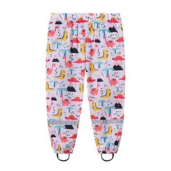 2 3 4 5 6 7 8 Years Girls Waterproof Pants Cute Cartoon Spring And Autumn Kids Pants New Fashion Boys Outdoor Children Clothing