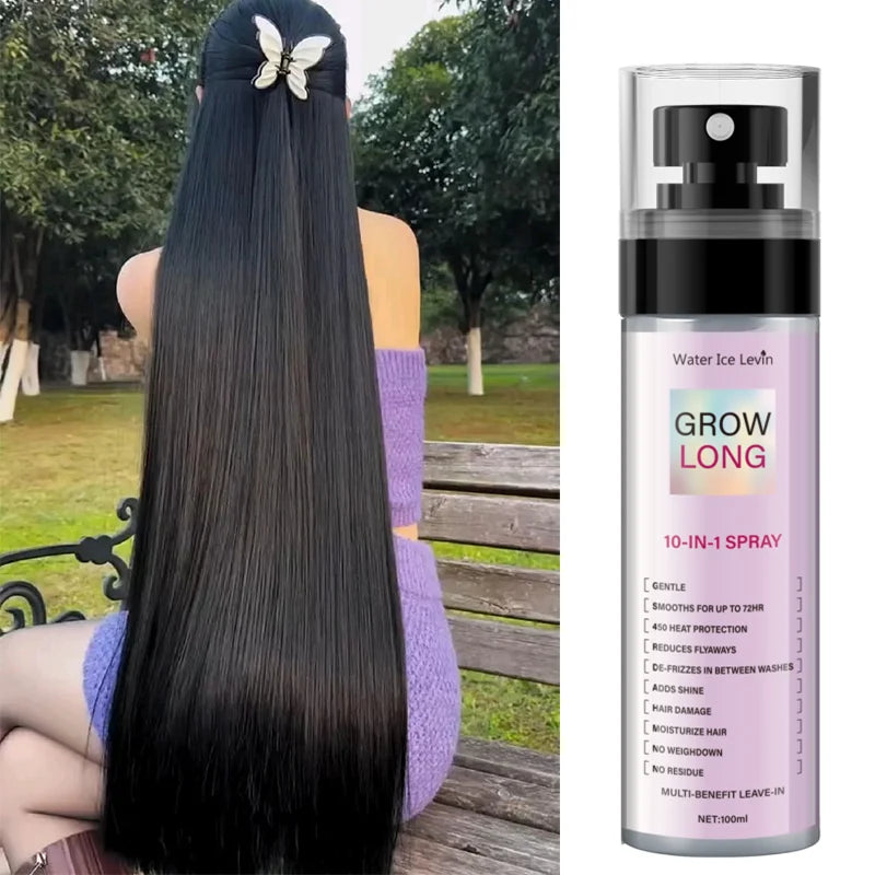 100ml, 10 in 1 Long Hair Care Spray, Innovative Technology for Comprehensive Care, Creating a Natural Lotus-Like Feel, Gentle Spray to Address Various Hair Issues