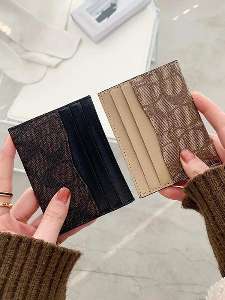 1pc RFID Blocking Card Holder, Slim & Luxury PU for Women, Multi-Slot for Cards & Cash, Compact Wallet, ID Holder, Gift Idea