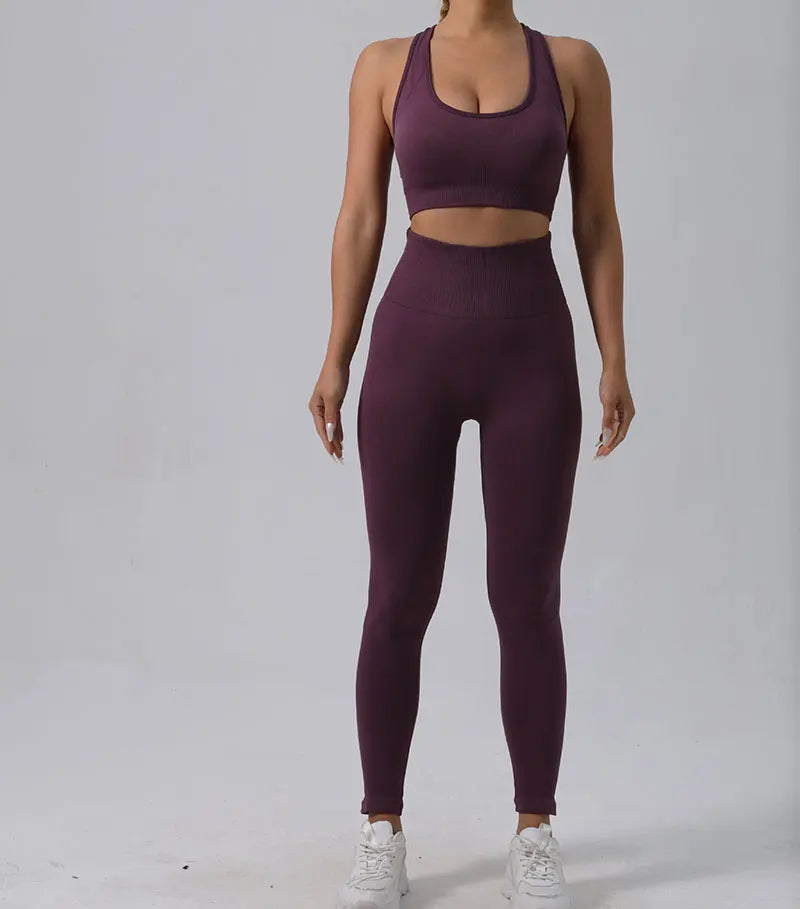 Seamless Legging Fitness Suit Women Sport Outfits Butt-lifting Yoga Pants Running Gym Clothing Comfortable Workout Clothes Solid