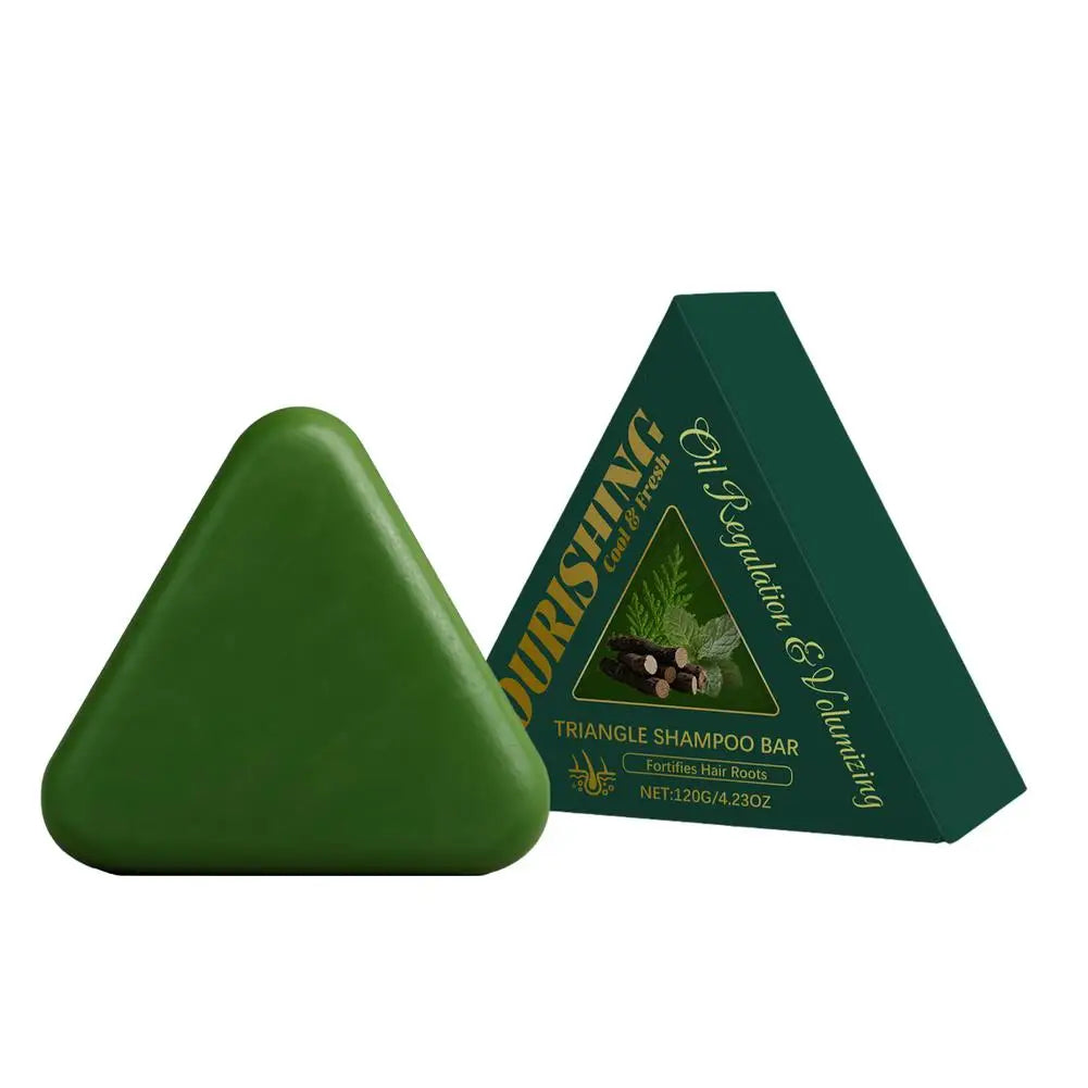 Usman Grass & Platycladus Herbal Shampoo Soap Natural Hair Treat Strengthens Roots Controls Oil Cleanses Scalp Hair Care